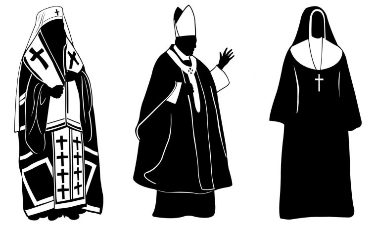 Православный священник силуэт