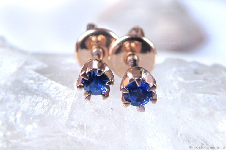 Бронницкий ювелир серьги из красного золота ф7157-2-5231