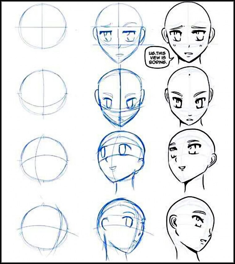 Поэтапное рисование аниме