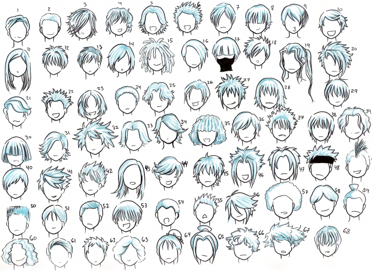 Аниме прически