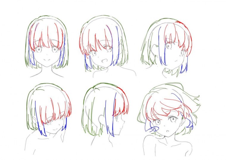 Аниме референс аниме волосы каре