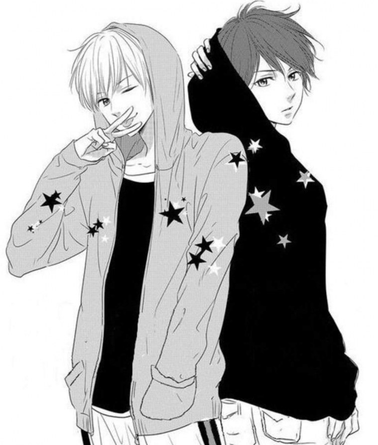 Аниме пара в масках