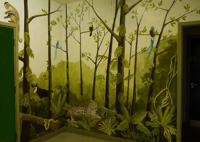 Фрески животные в джунглях