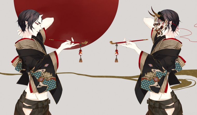 Хання маска Самурай арт