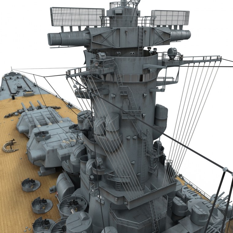 Линкор Ямато в бою