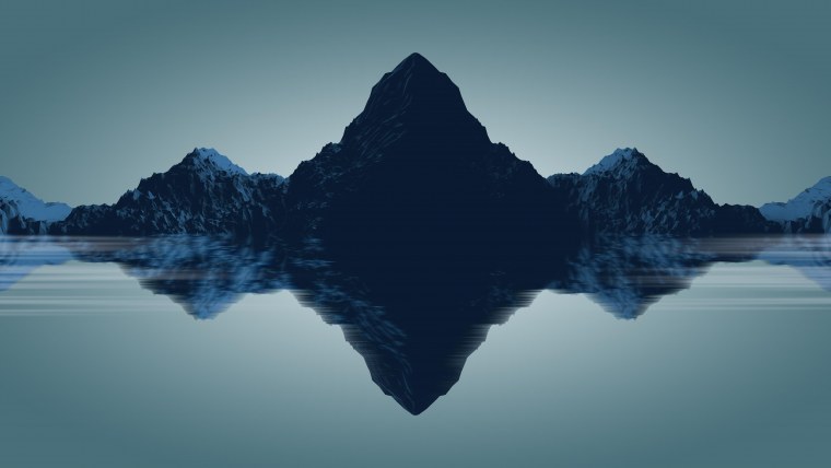 Горы отражение в воде