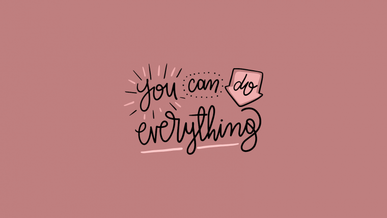 Надписи мотивации на розовом фоне