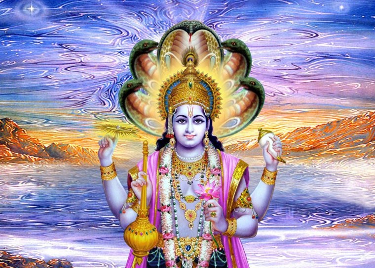 Бог Вишну в Индии