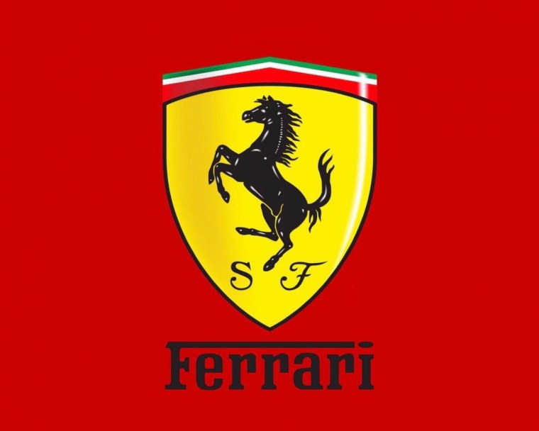 Логотип Ferrari на Красном фоне