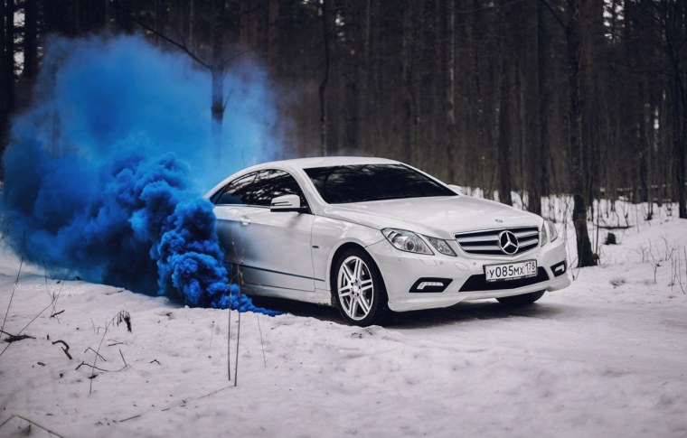 Мерседес 63 АМГ зима