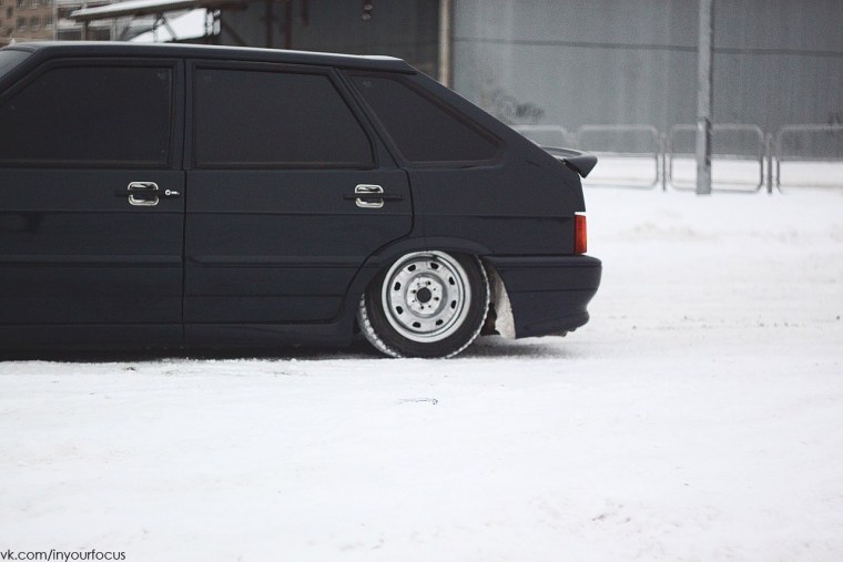 ВАЗ 2114 черная тонированная пацанская