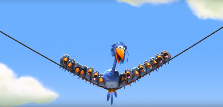 Птички на проводе