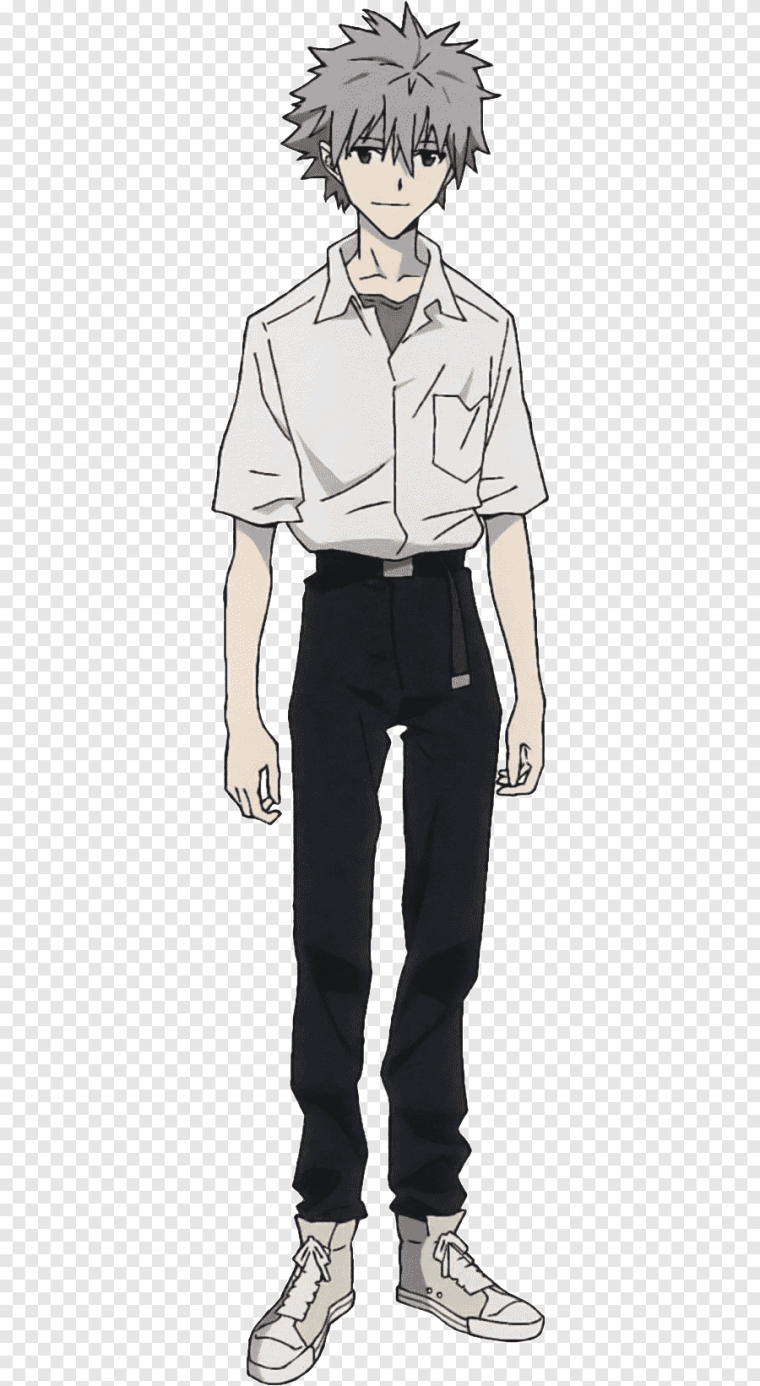 Синдзи Икари сидит на стуле