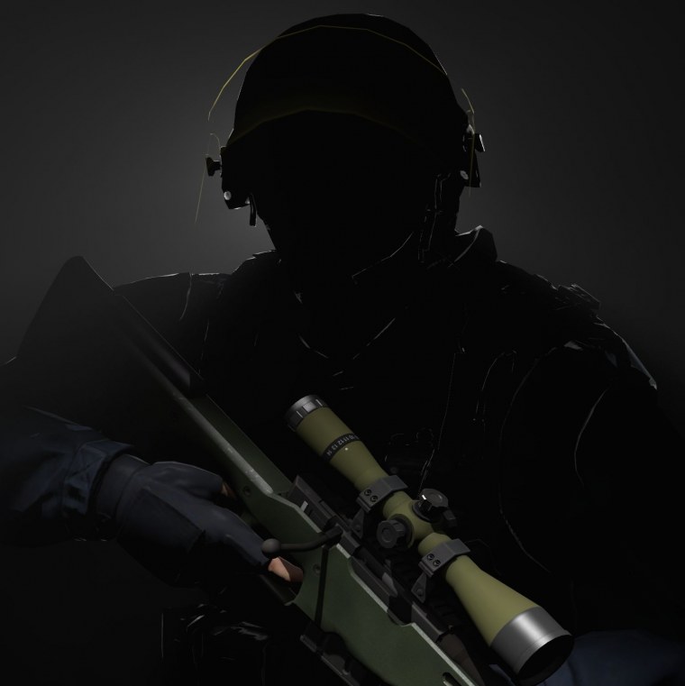Солдат со снайперской винтовкой