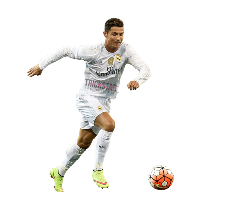 Кристиано Роналдо футболист на белом ф
