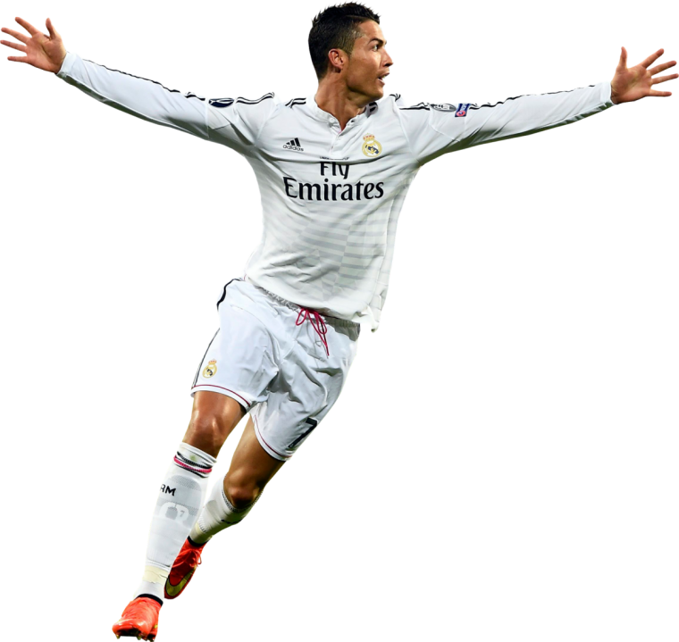 Кристиано Роналдо на белом фоне