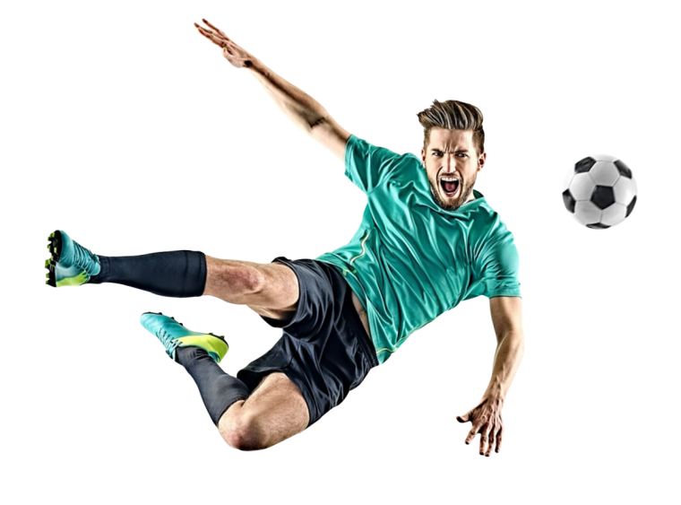 Фигура футболиста с мячом