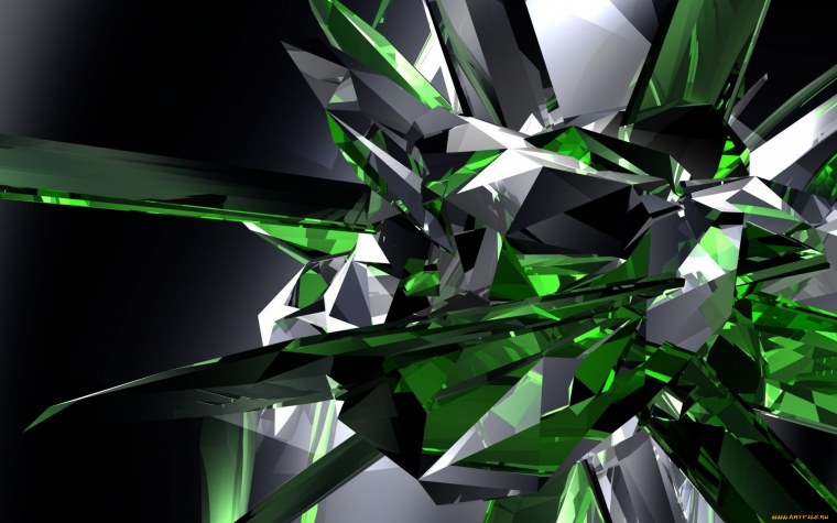 Абстракция зеленого цвета