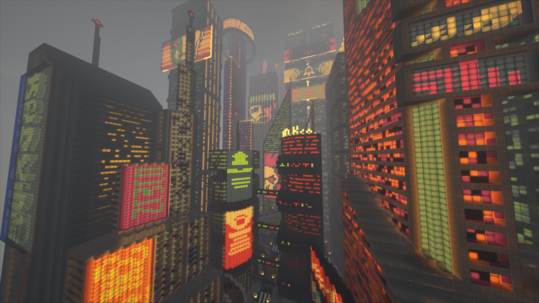Cyberpunk City майнкрафт