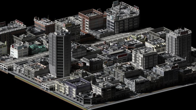 Город из киберпанк 2077 в майнкрафт
