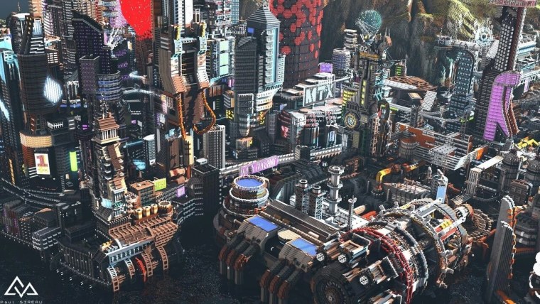 Cyberpunk City майнкрафт