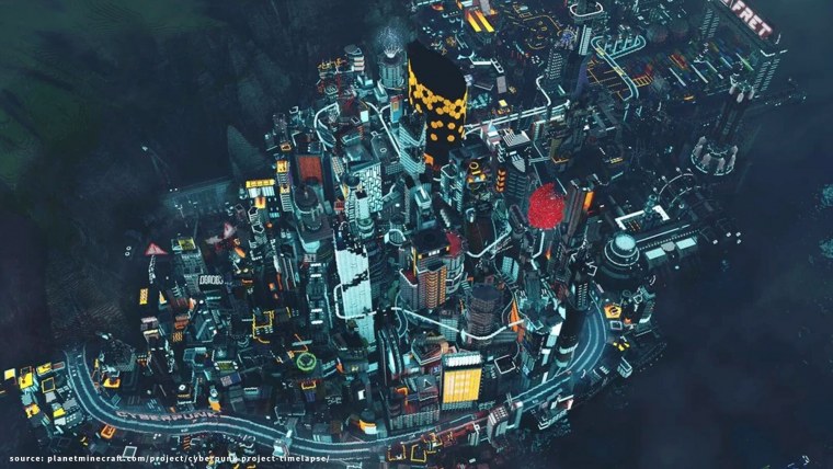 Карта Cyberpunk 2077 в майнкрафт