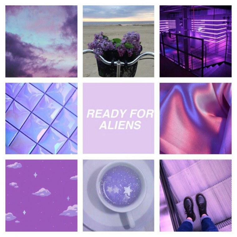 Фиолетовый неон Эстетика