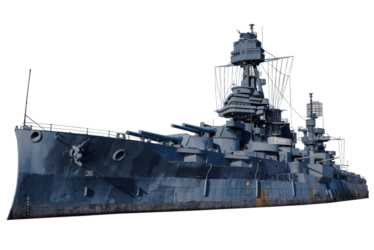 Военный кораблик на белом фоне