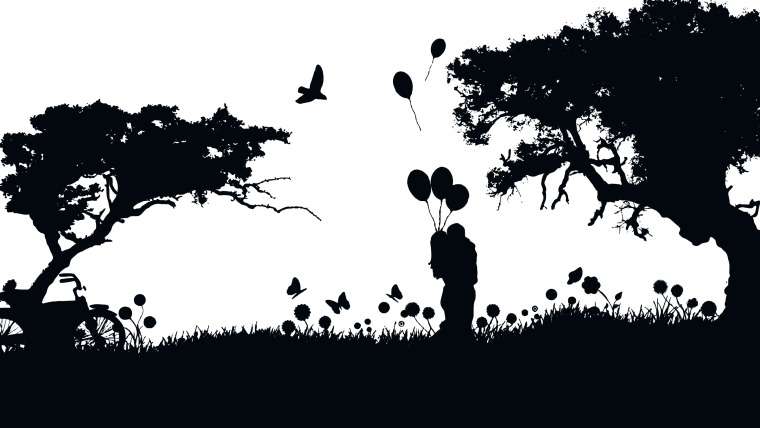 Пейзаж силуэт