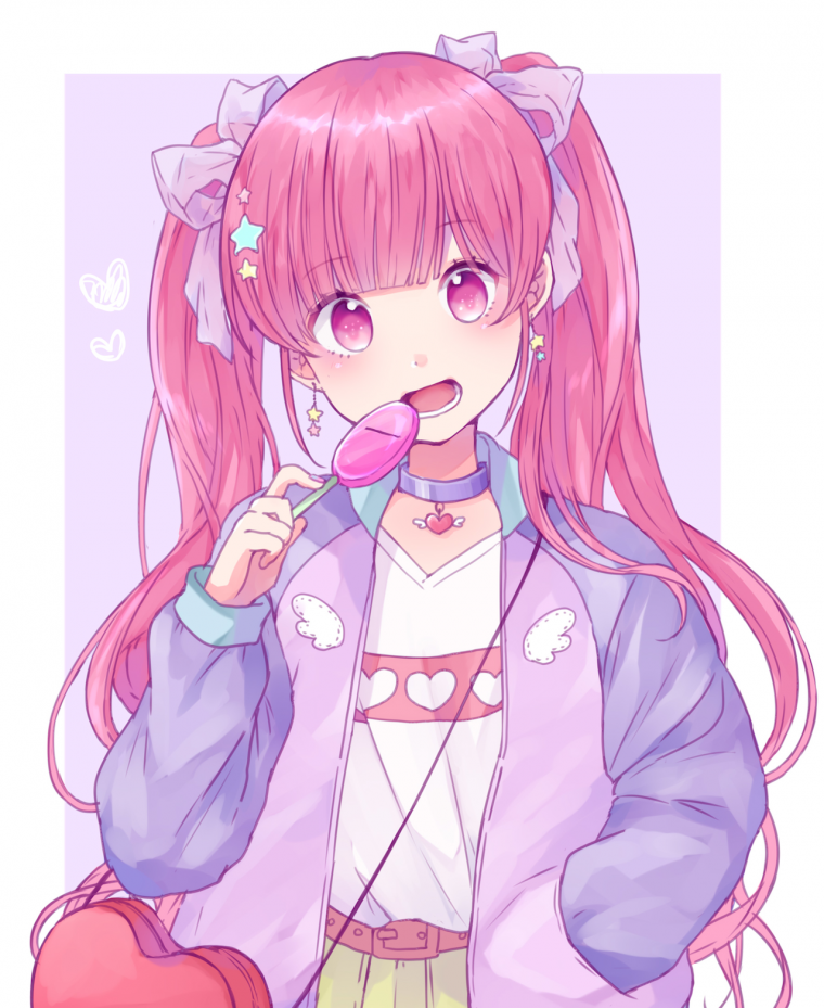 Пастельная аниме девочка
