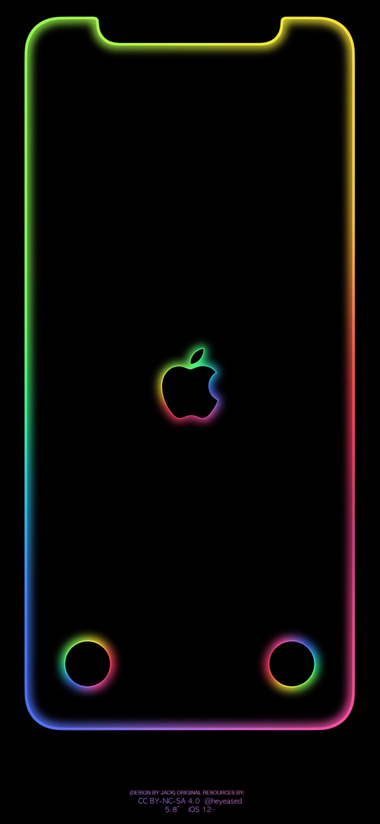 Неоновая рамка на экран смартфона