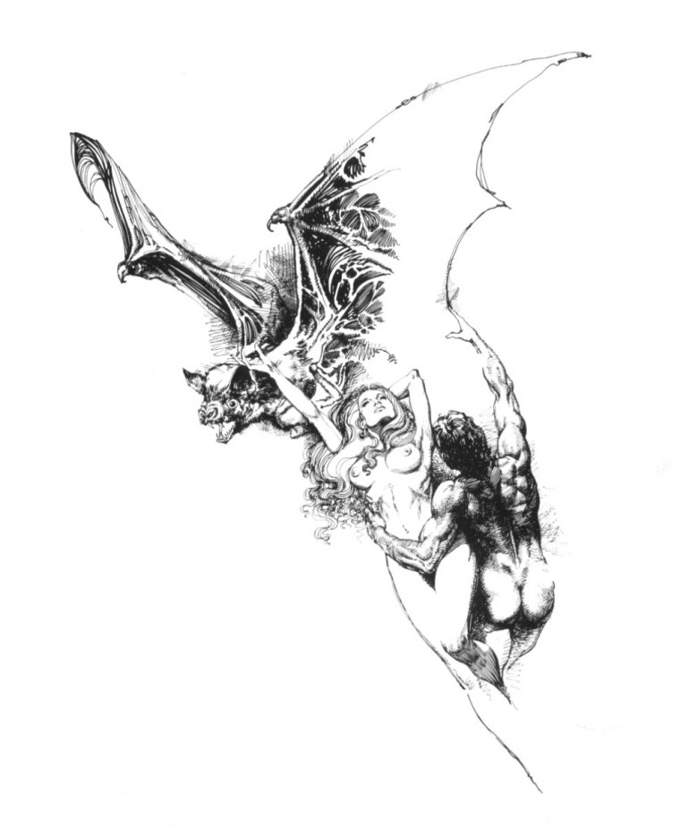 Борис Валеджо эскизы карандаш