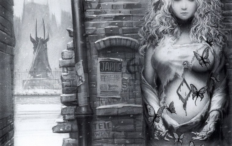 Фэнтези черно белые