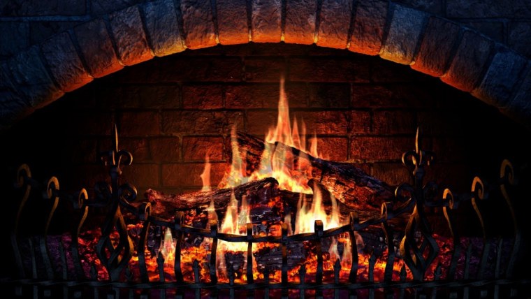 Заставка камин