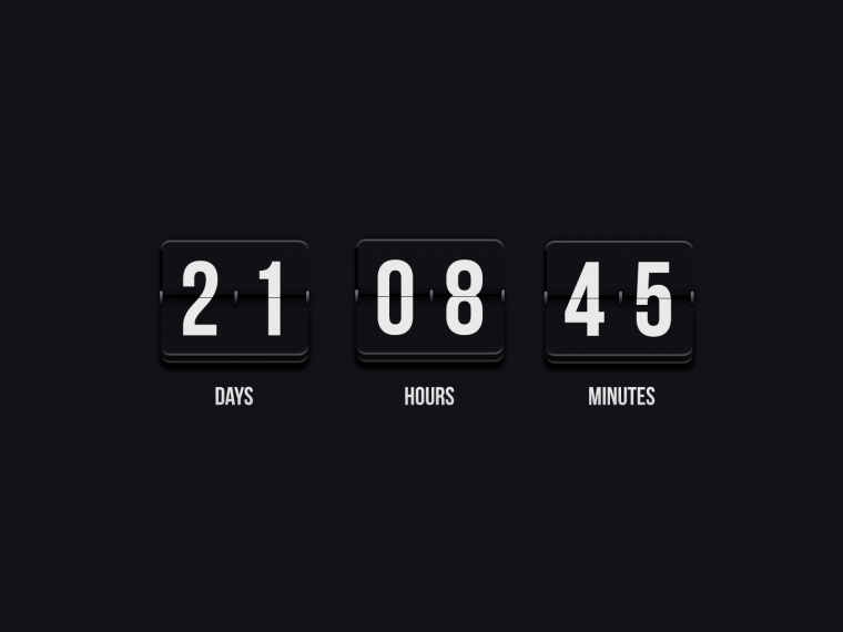 Перекидные часы на рабочий стол