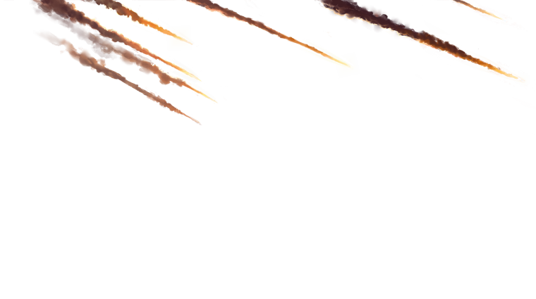 Падающий метеорит без фона