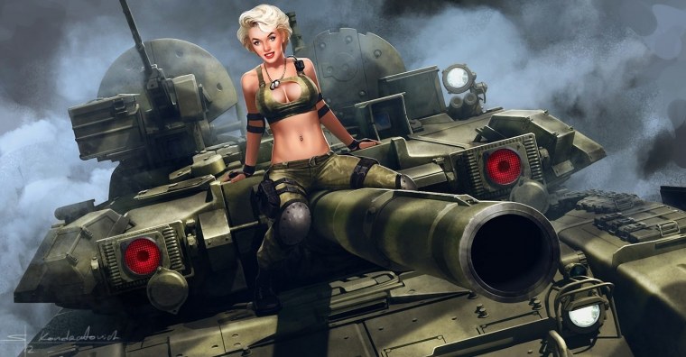 World of Tanks т34 девушка