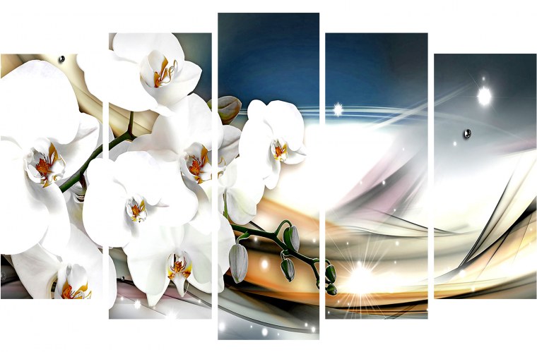 Модульная картина цветы