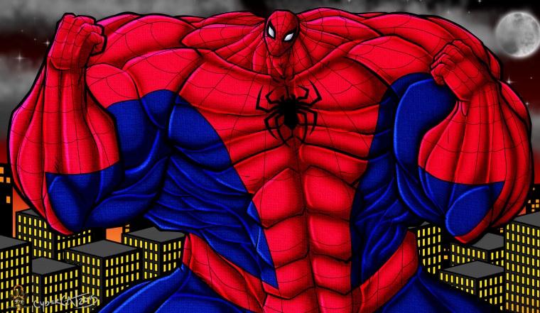 Muscle growth man человек паук