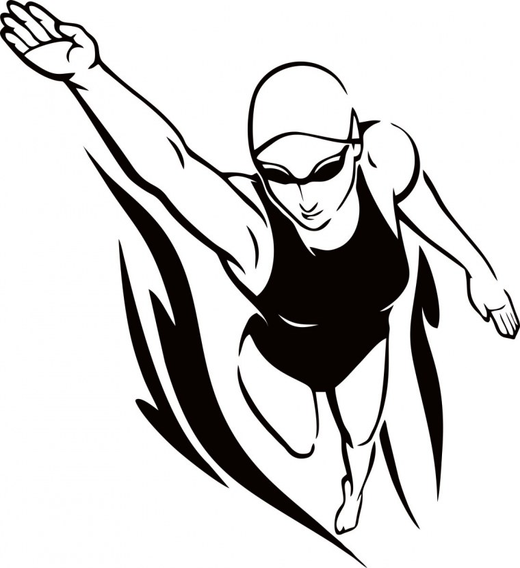 Кроль плавание вектор