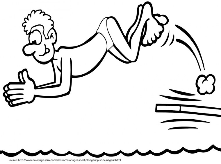 Пловец мультяшный