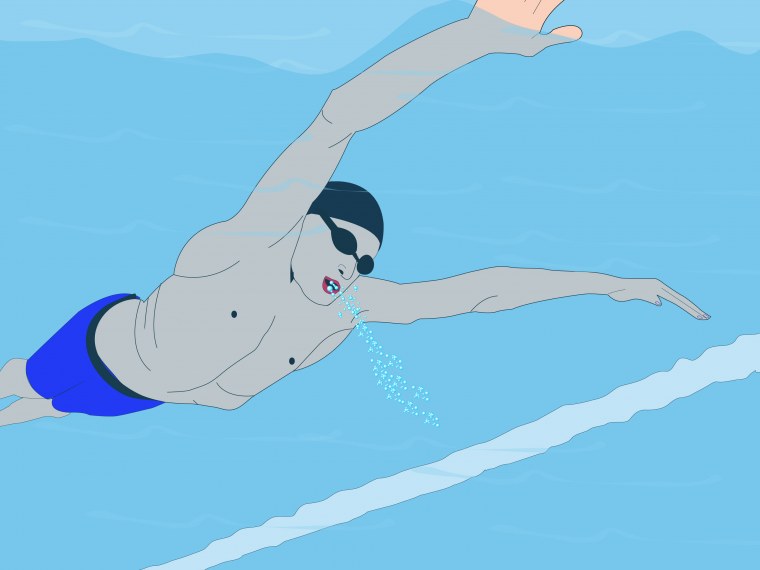 Пловец силуэт