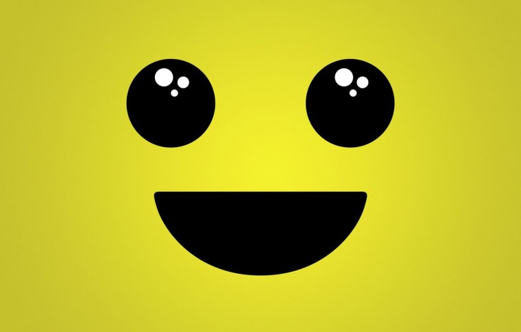 Черные обои со смайлами