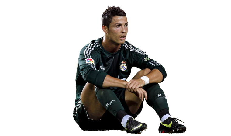 Криштиану Роналду на белом фоне