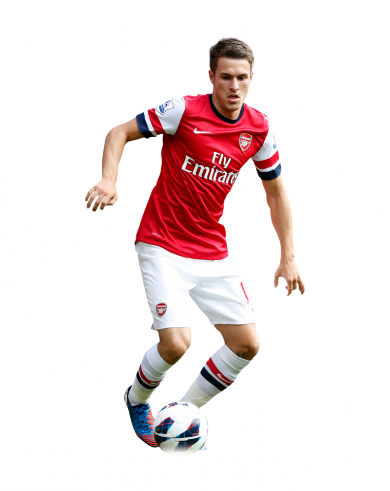 Футболист на прозрачном фоне