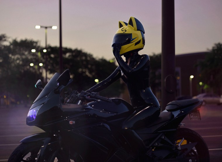 Дюрарара Селти на мотоцикле