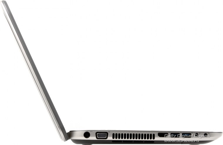 Открытый ноутбук вид сбоку