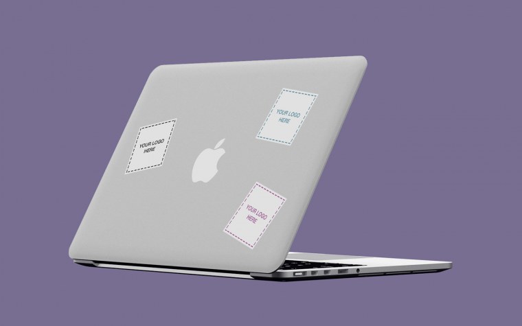 Ноутбук мокап сзади