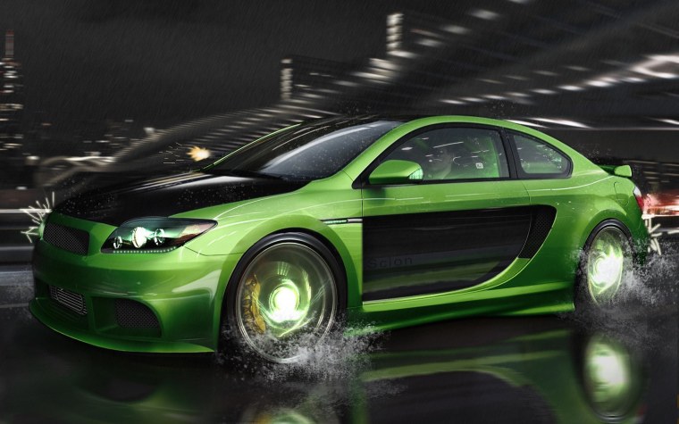 Зеленый авто