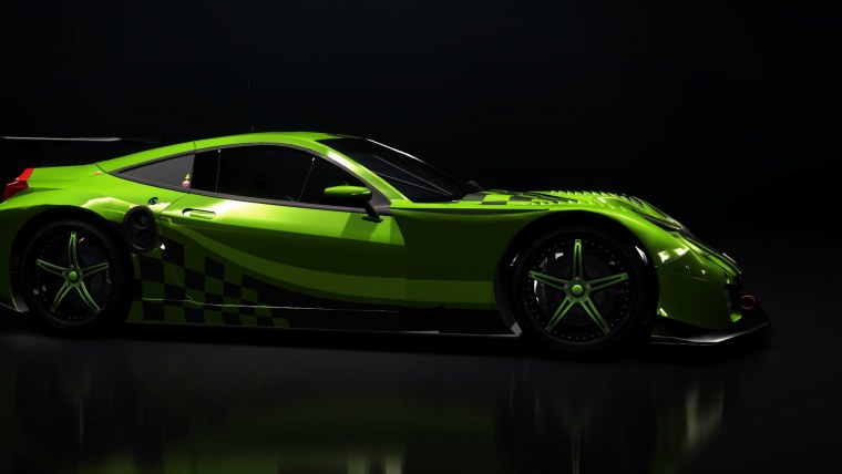 Чёрно зелёная машина